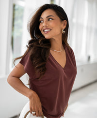 Rib T-shirt LA BONNE Cacao