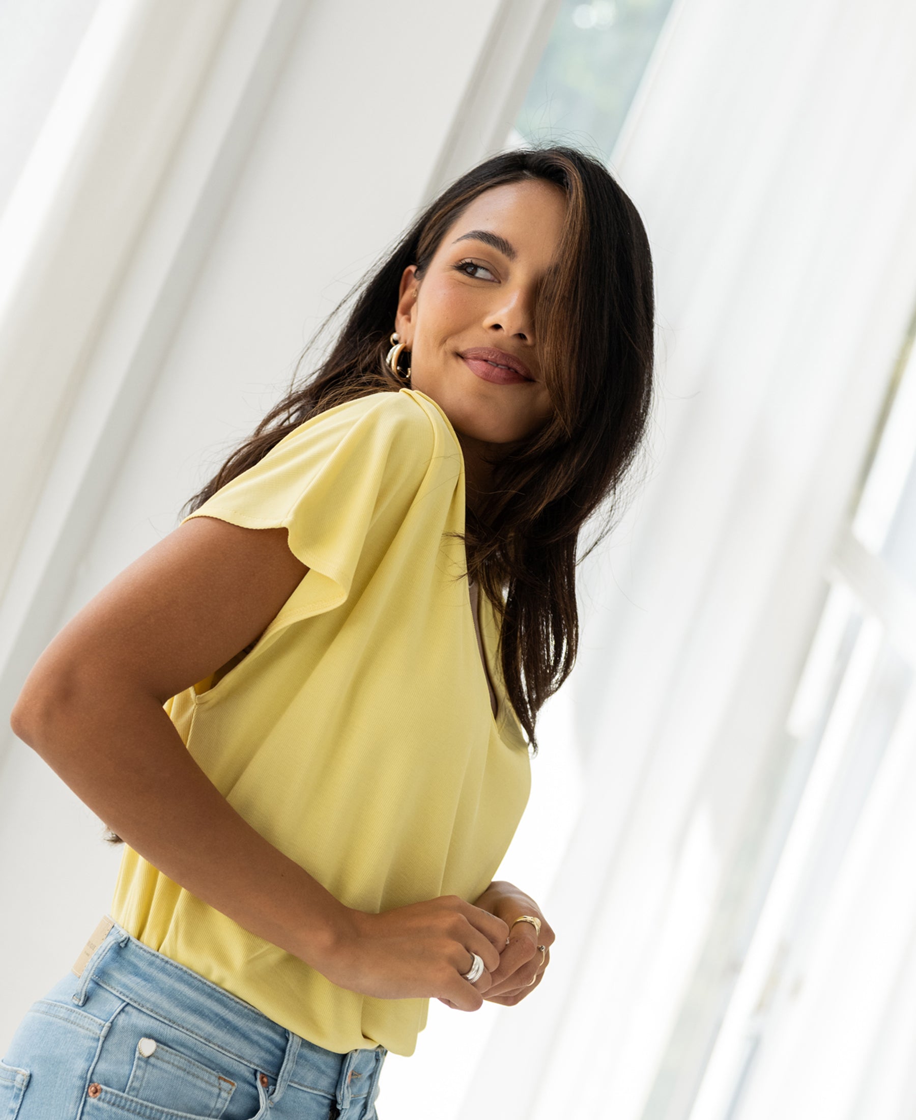 Rib T-shirt LA BONNE Citron presse