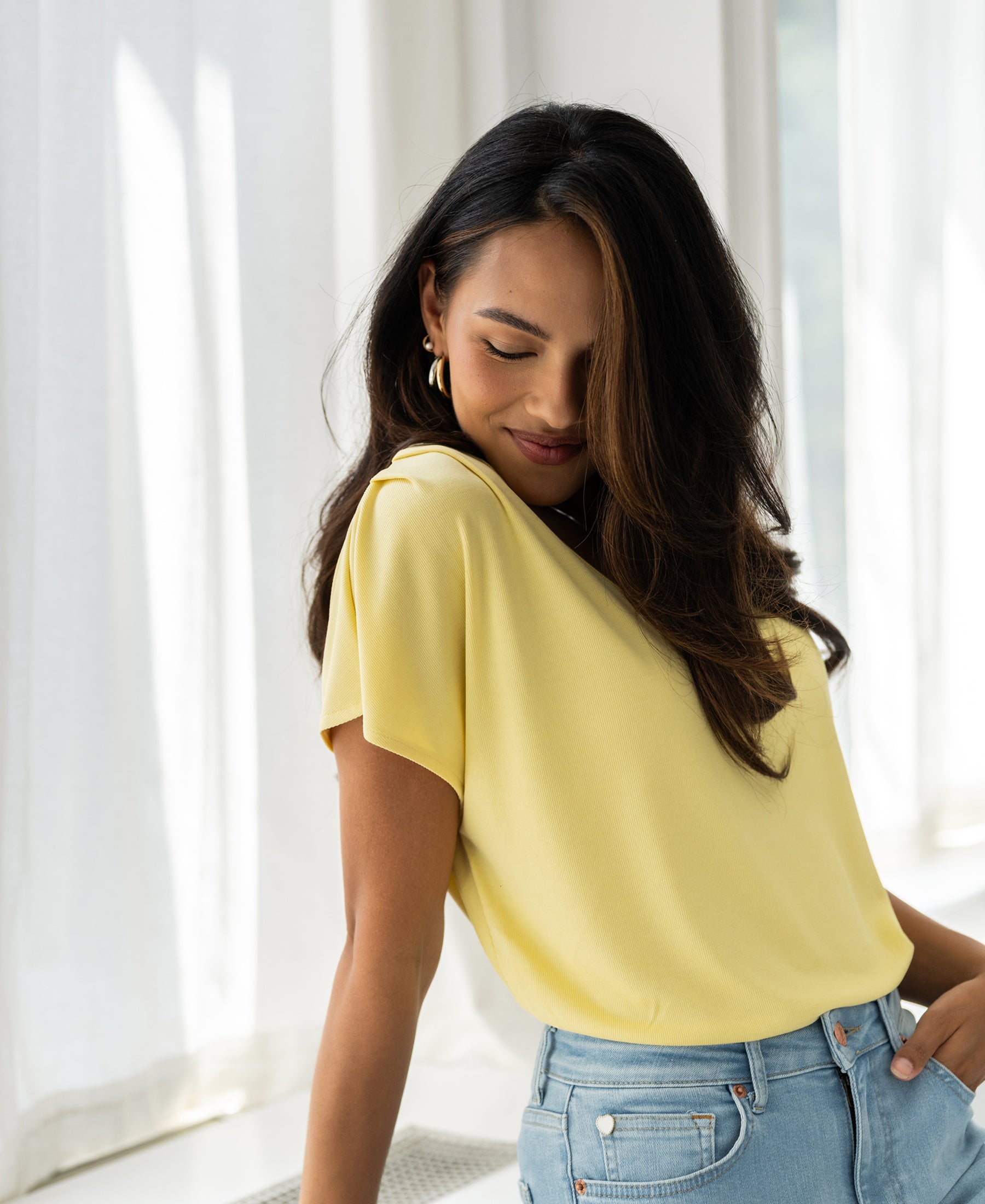 Rib T-shirt LA BONNE Citron presse