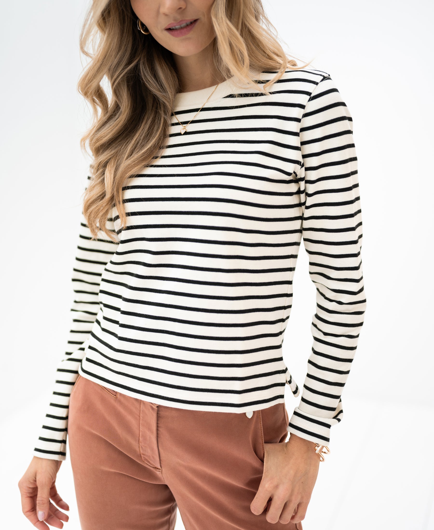 Breton striped shirt LA BRETONNE Ivory-black