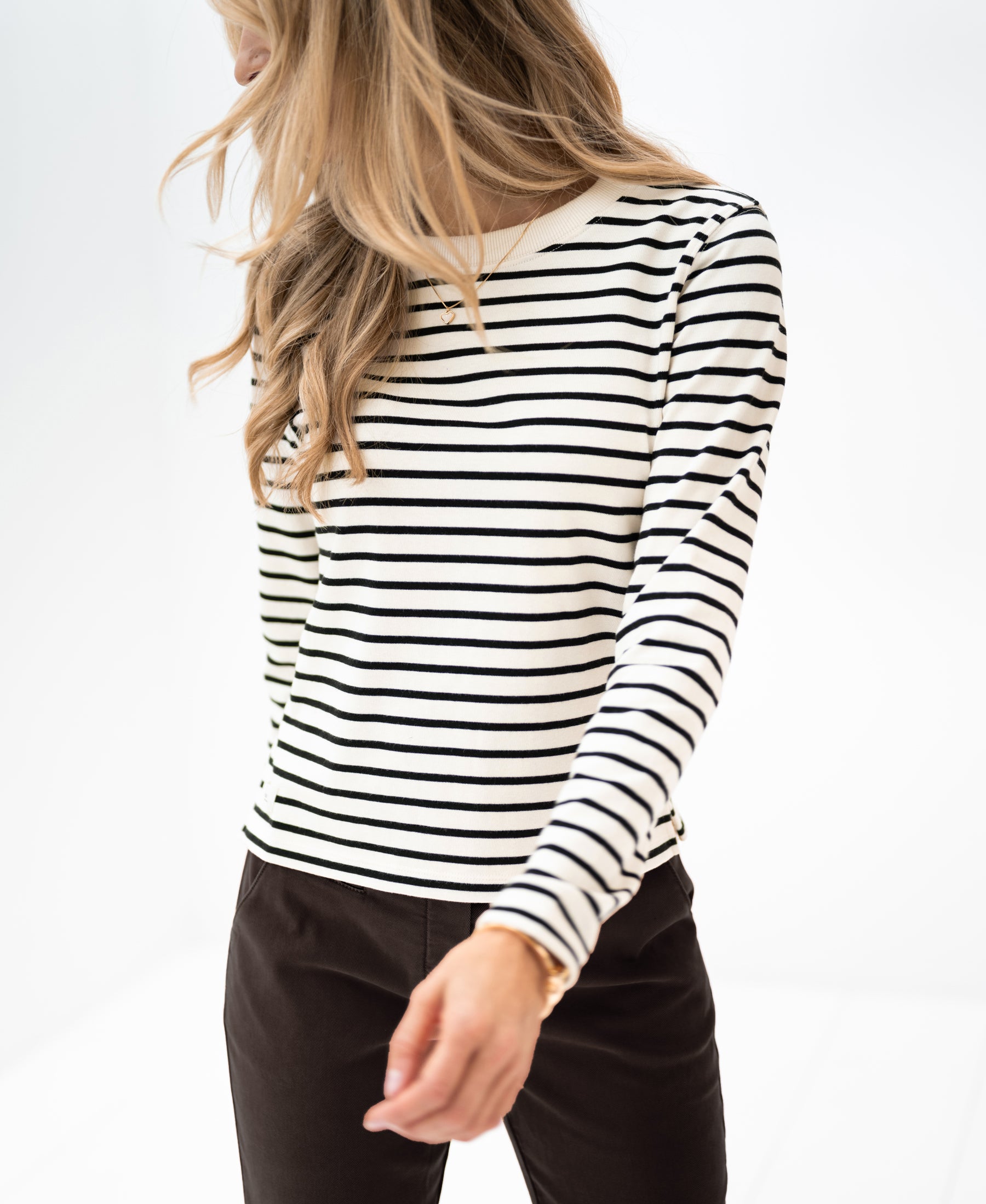 Bretons streepshirt LA BRETONNE Ivoor-Zwart