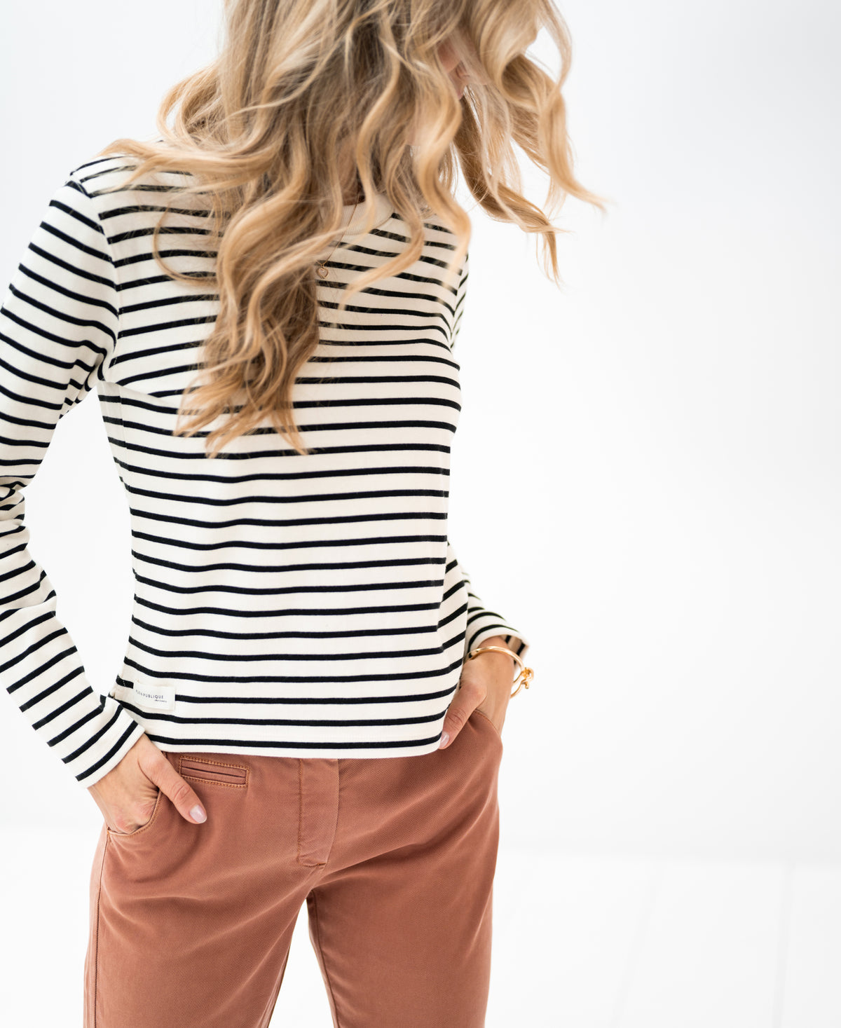 Breton striped shirt LA BRETONNE Ivory-black