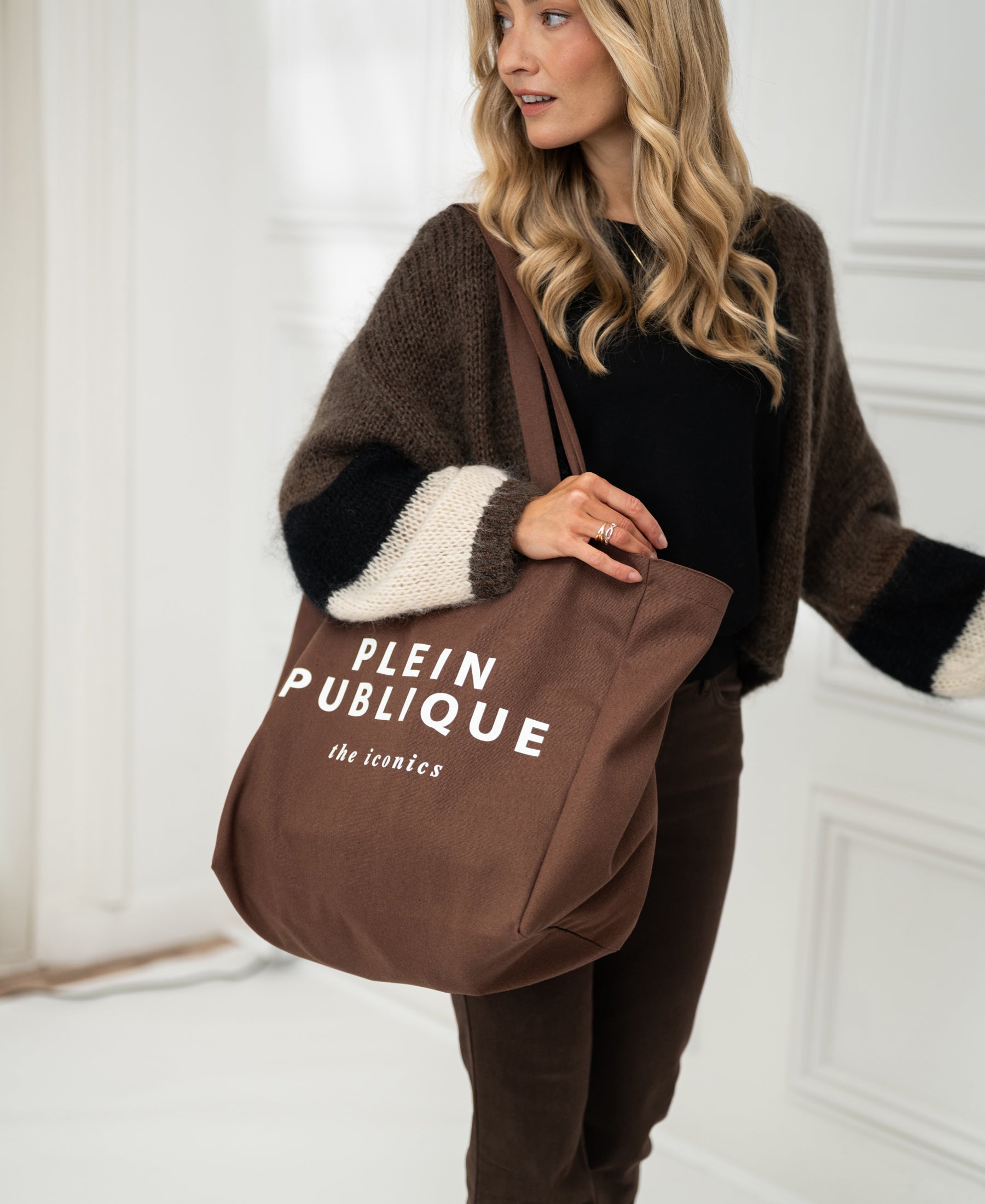 Canvas tote bag LE SAC Brown
