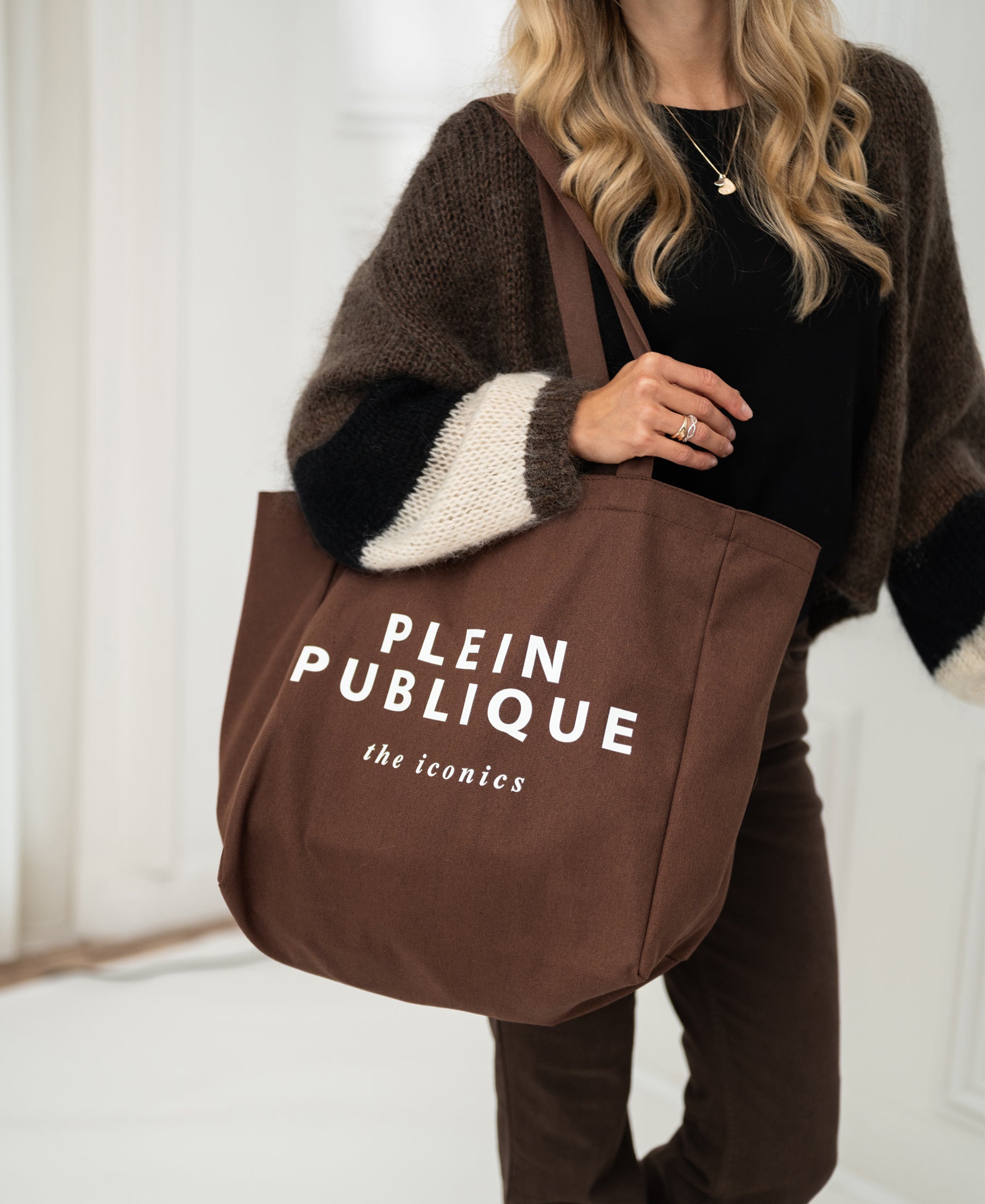 Canvas tote bag LE SAC Brown