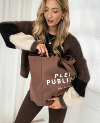 Canvas tote bag LE SAC Brown