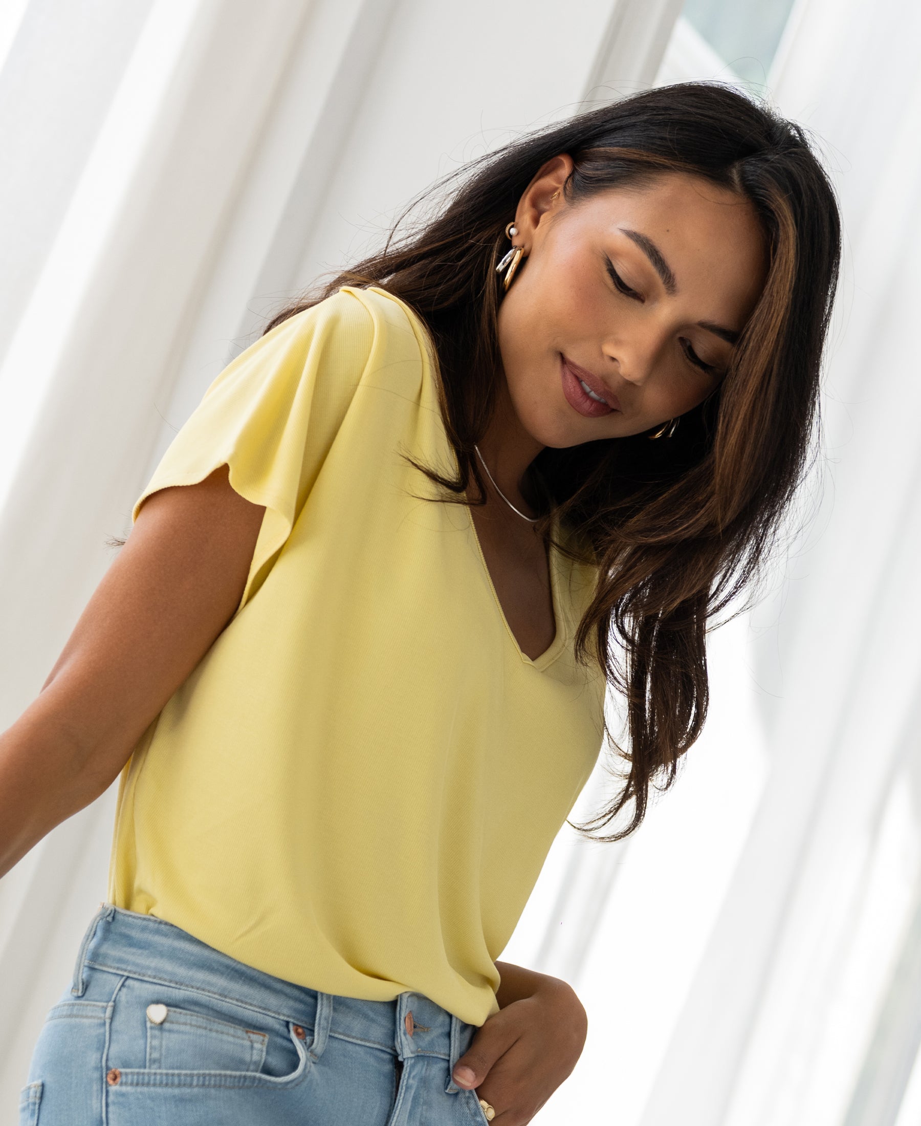 Rib T-shirt LA BONNE Citron presse
