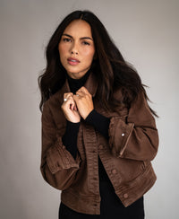 Stretch-Jeansjacke LA CALLAS Cocoa