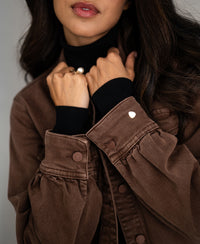 Stretch-Jeansjacke LA CALLAS Cocoa