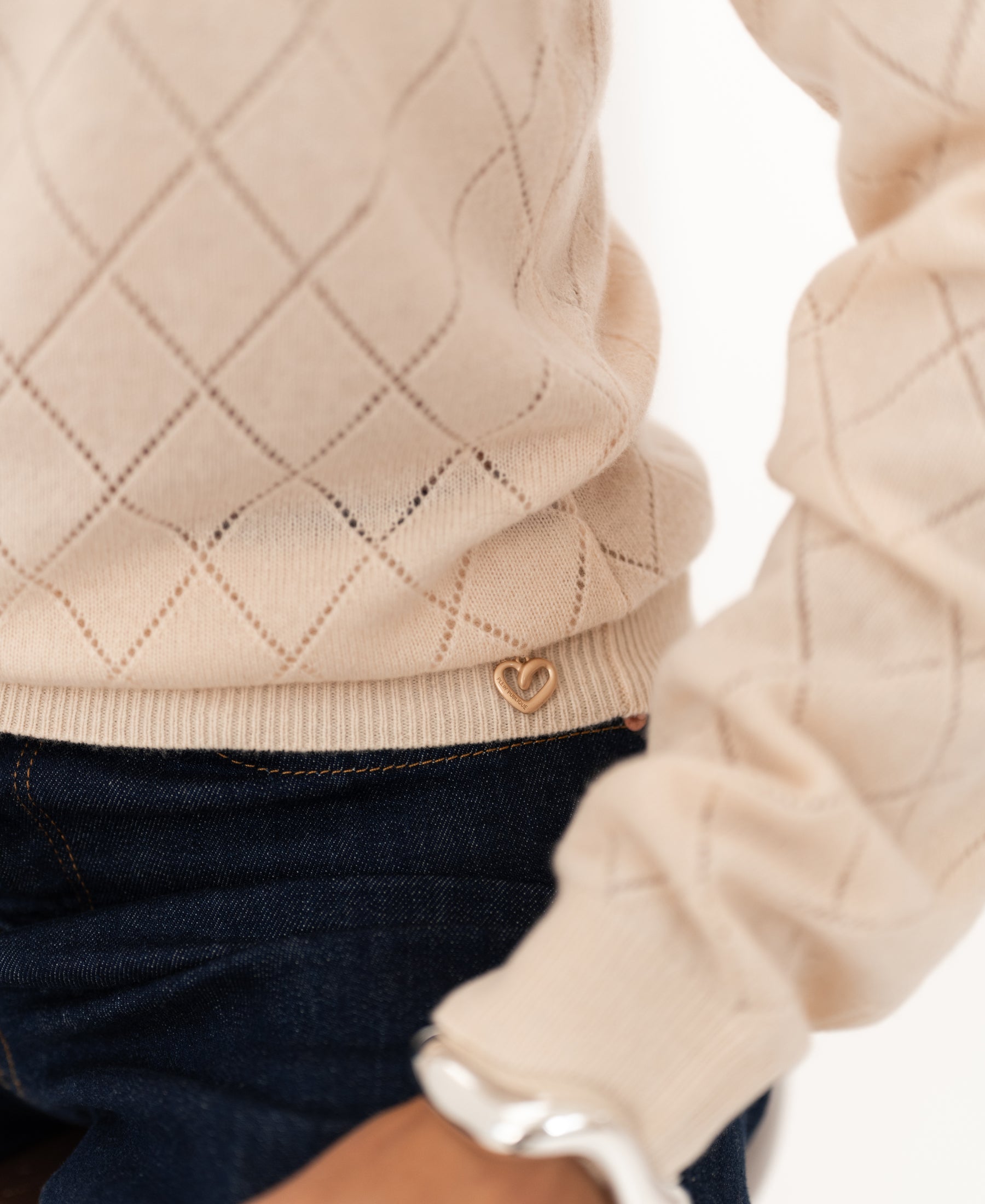 Argyle merino wool sweater LE CAMBRIDGE Butter