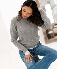 Argyle merino wool sweater LE CAMBRIDGE Gray