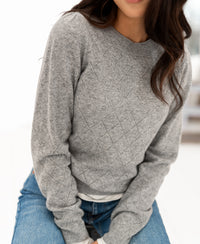 Argyle merino wool sweater LE CAMBRIDGE Gray