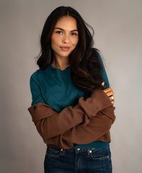 Argyle Merino Sweater LA CAPUCINE Dark Teal