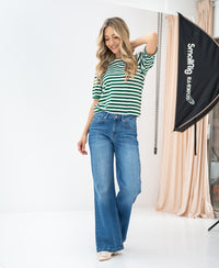 Striped shirt LA CECIL Ivory-Green