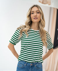 Striped shirt LA CECIL Ivory-Green