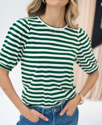 Striped shirt LA CECIL Ivory-Green