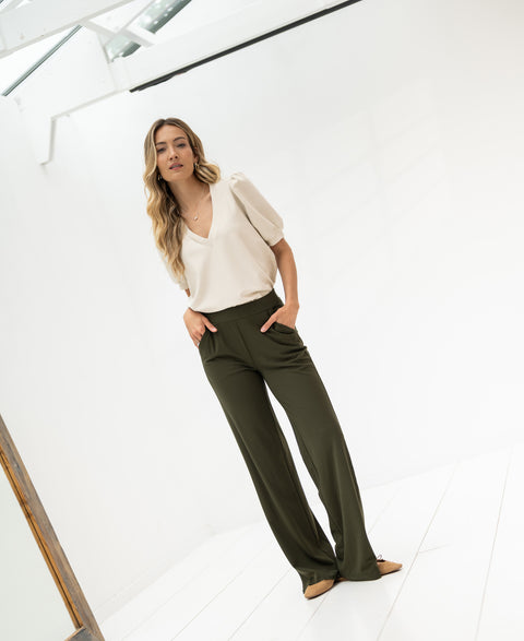 Travel trousers LES JULES Dark green