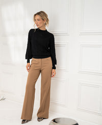 Turtleneck with beading LA CENTAINE Black