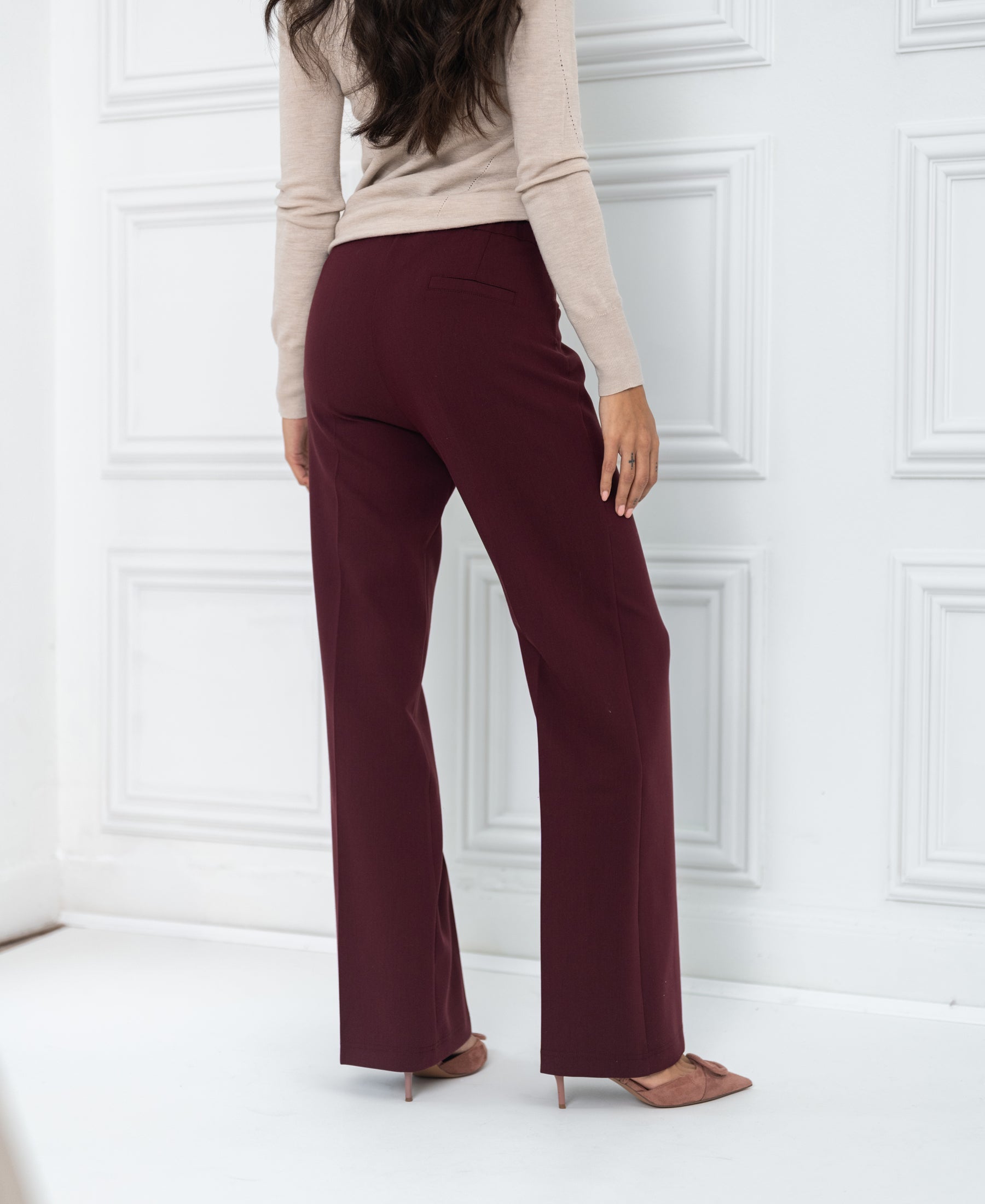 Hose mit weitem Bein LE CENTRE Bordeaux