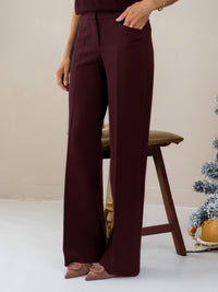 Hose mit weitem Bein LE CENTRE Bordeaux