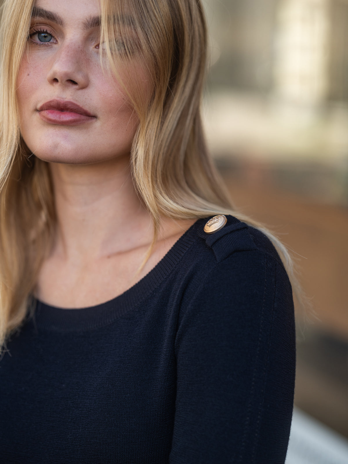Merino sweater LE CESAR Dark Blue