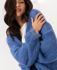 Fluffy cardigan LA CHERIE Blue