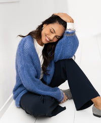 Fluffy cardigan LA CHERIE Blue