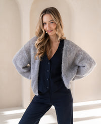 Fluffy vest LA CHERIE Grijs
