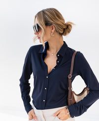 Travelblouse LA CHERISE Donkerblauw