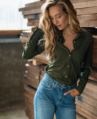 Travel jersey blouse LA CHERISE Army