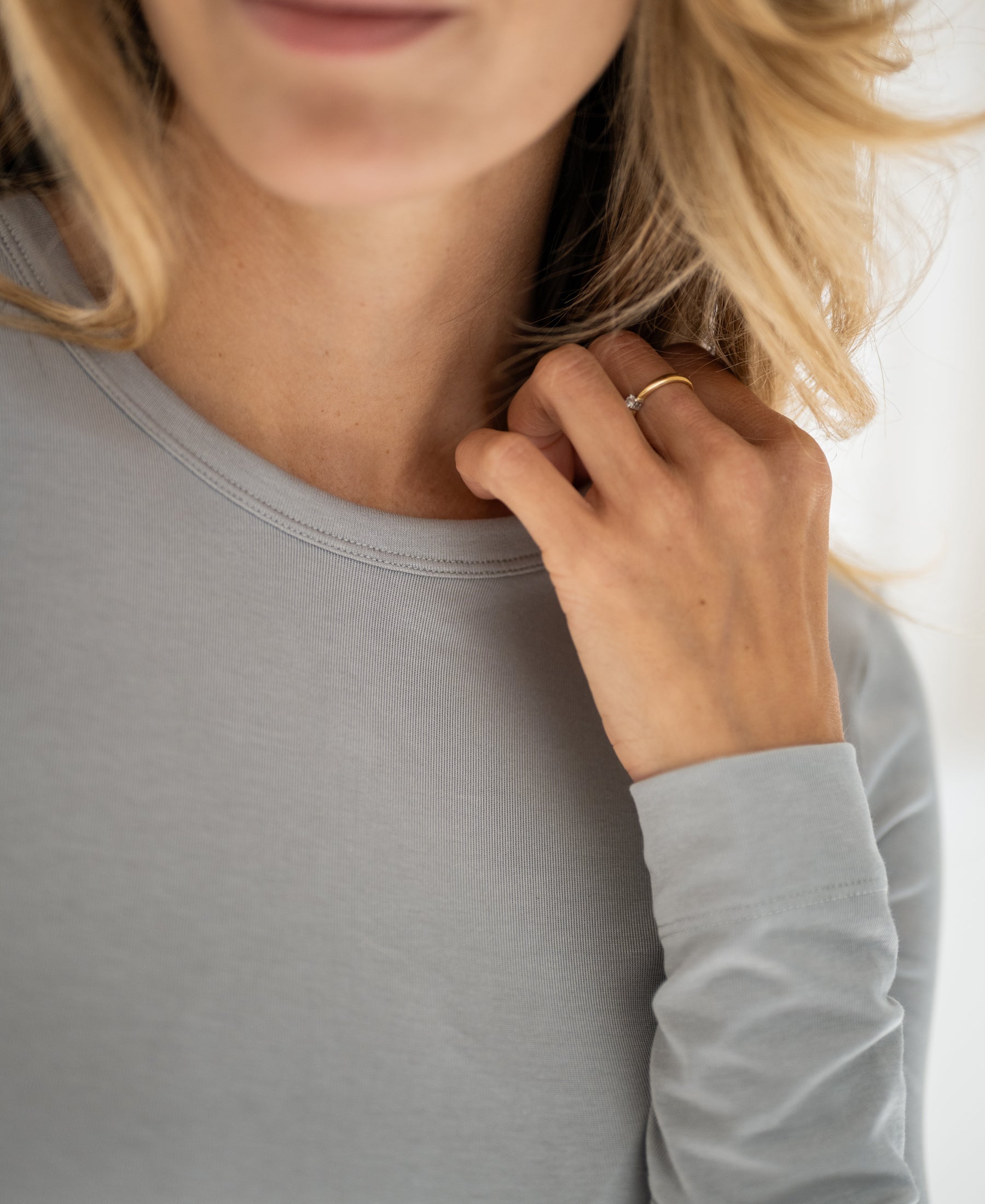 Luxe ondershirt LE CHOLET Lichtgrijs