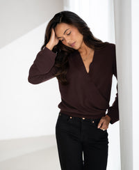 Wrap sweater LES CINQ Cocoa