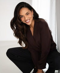 Wrap sweater LES CINQ Cocoa