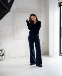 Wrap sweater LES CINQ Dark Blue