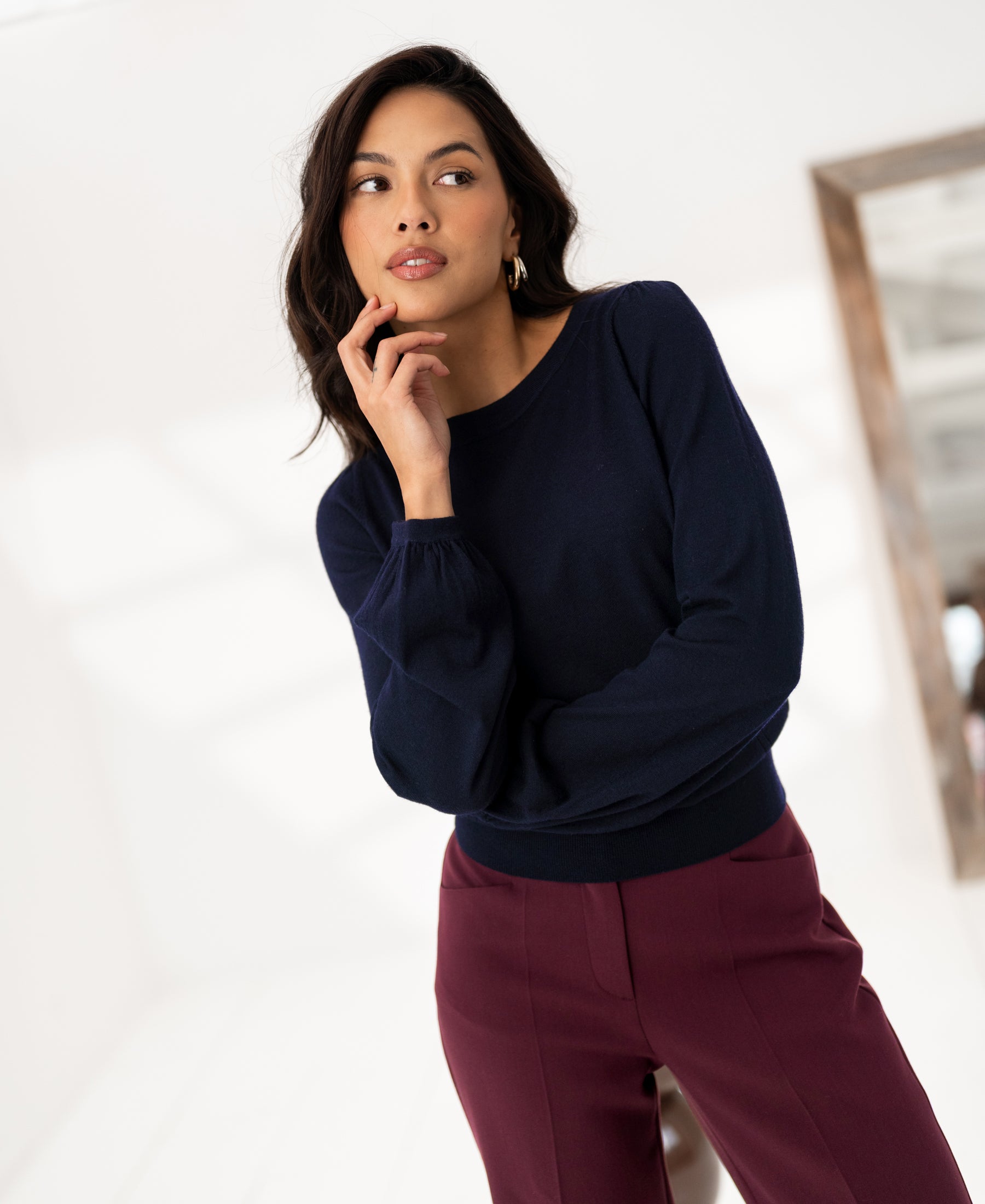 Merinotrui LA COEUR in donkerblauw