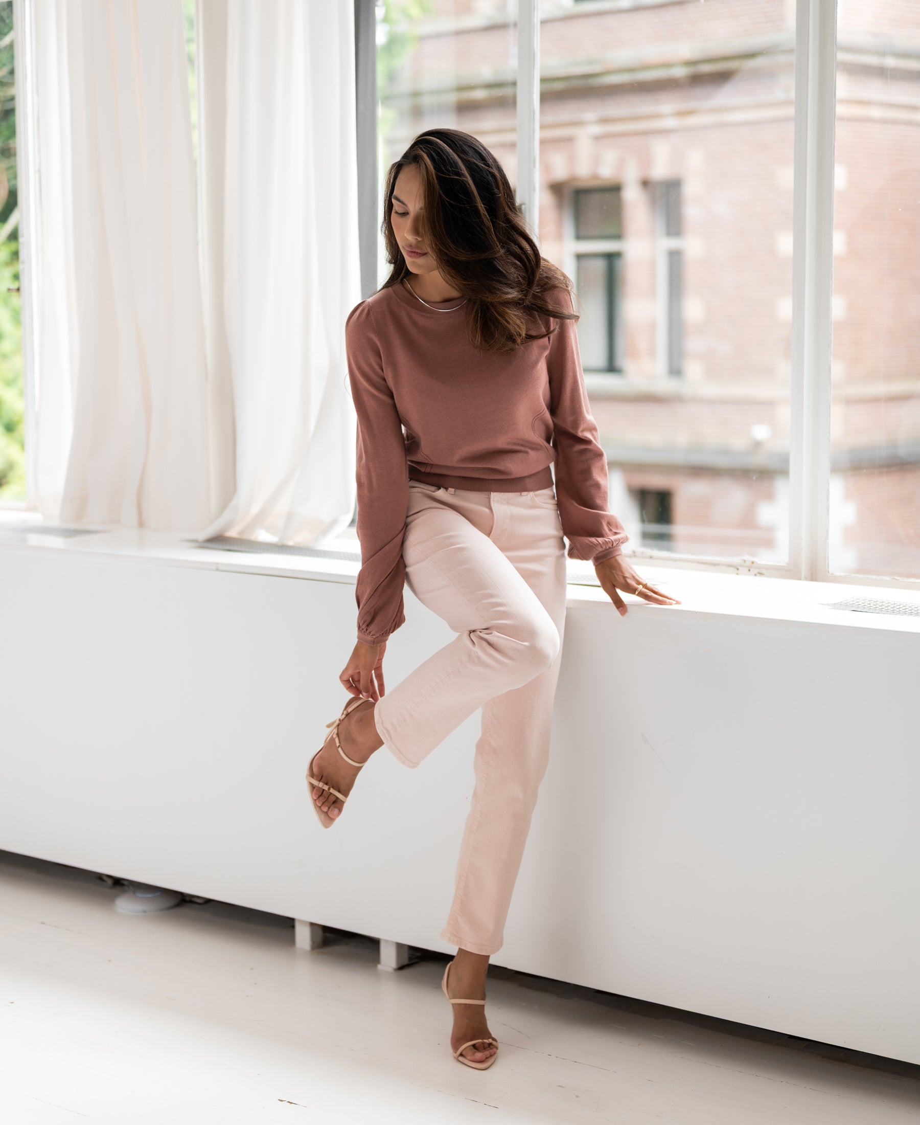 Merino-Pullover LA COEUR Dusty Rose
