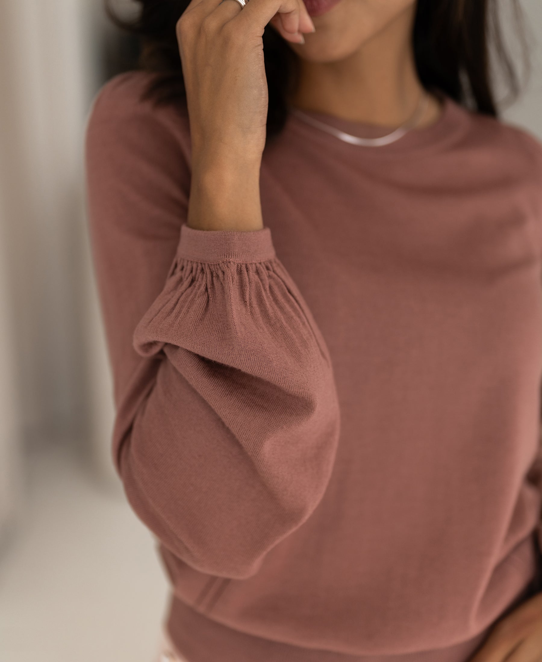 Merino-Pullover LA COEUR Dusty Rose