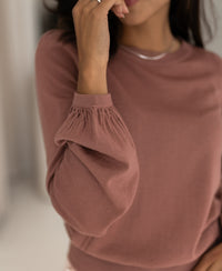 Merino-Pullover LA COEUR Dusty Rose