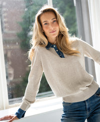 Trui-blouse LA COLLEGE Zand