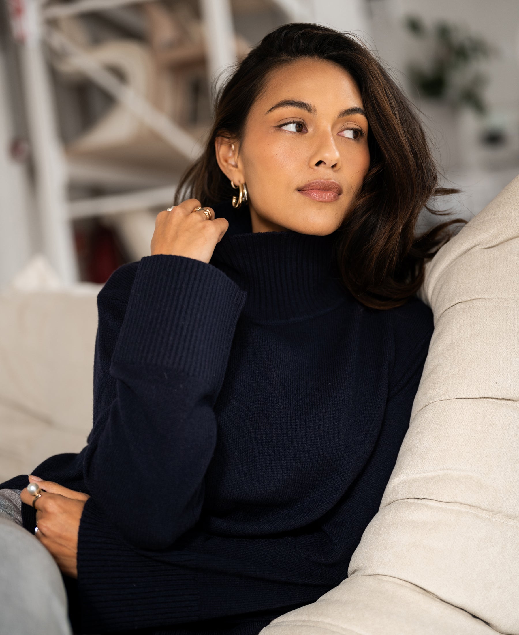 Turtleneck LA COZY Dark Blue