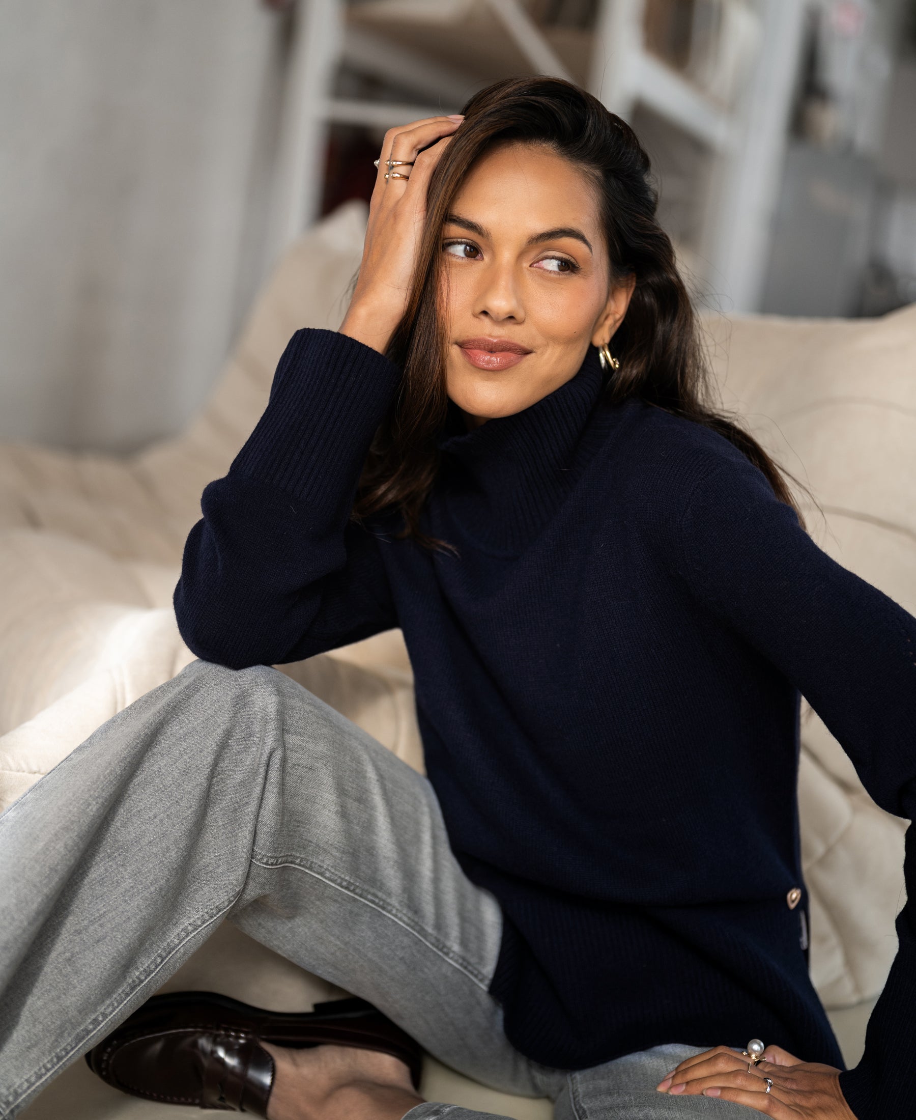 Turtleneck LA COZY Dark Blue