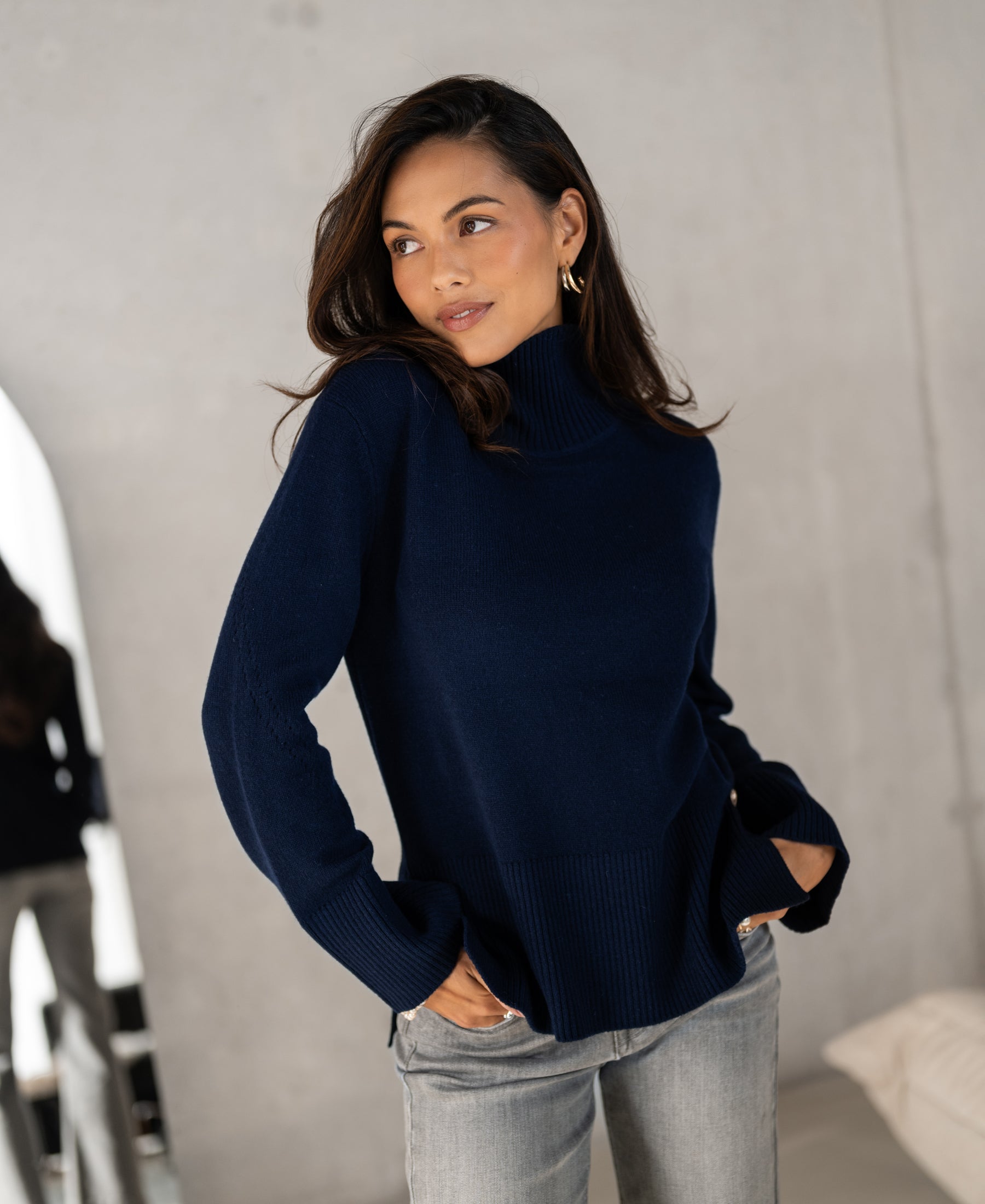 Turtleneck LA COZY Dark Blue
