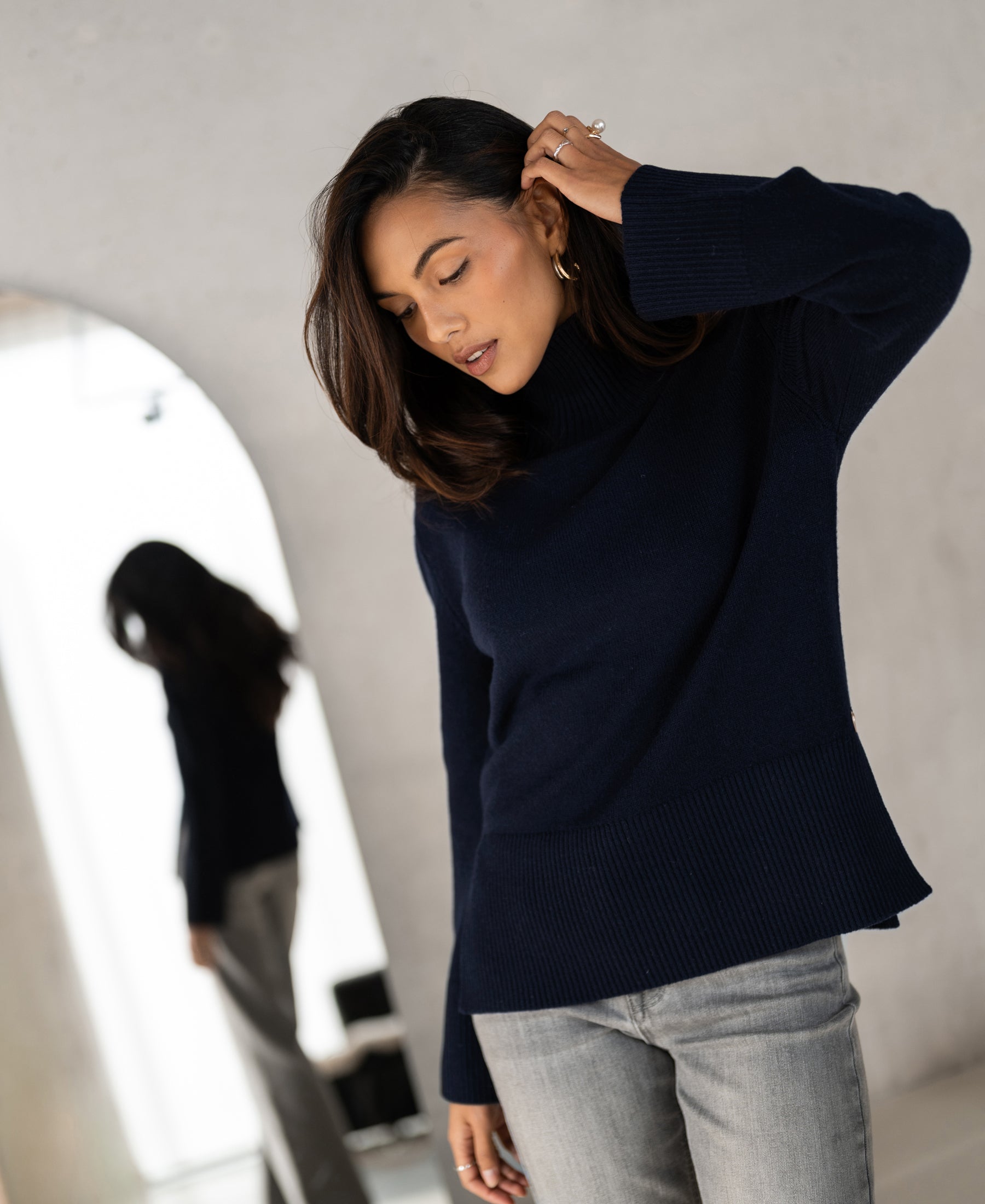 Turtleneck LA COZY Dark Blue