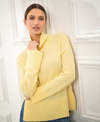 Rollkragenpullover LA COZY Citron pressé