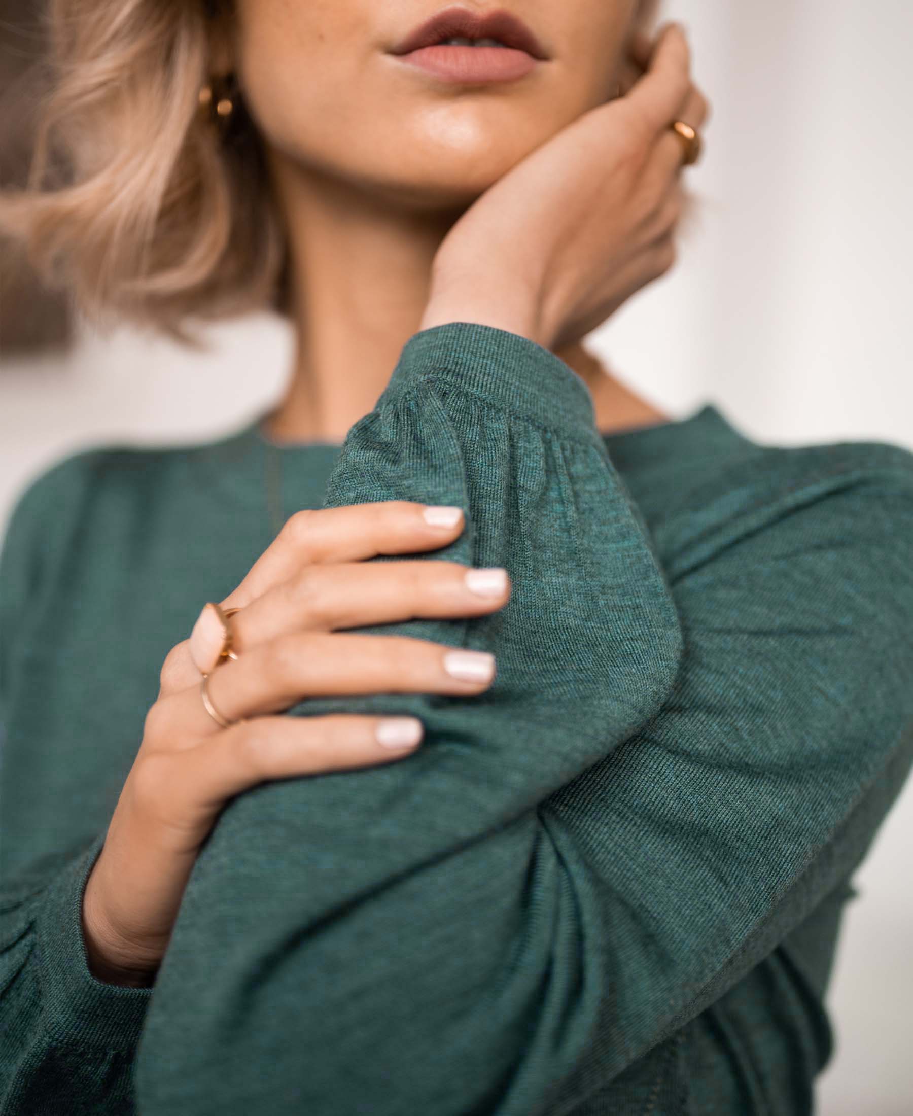 Merino sweater LA COEUR Greenish