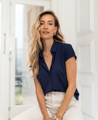 Travelblouse LA DELON Donkerblauw
