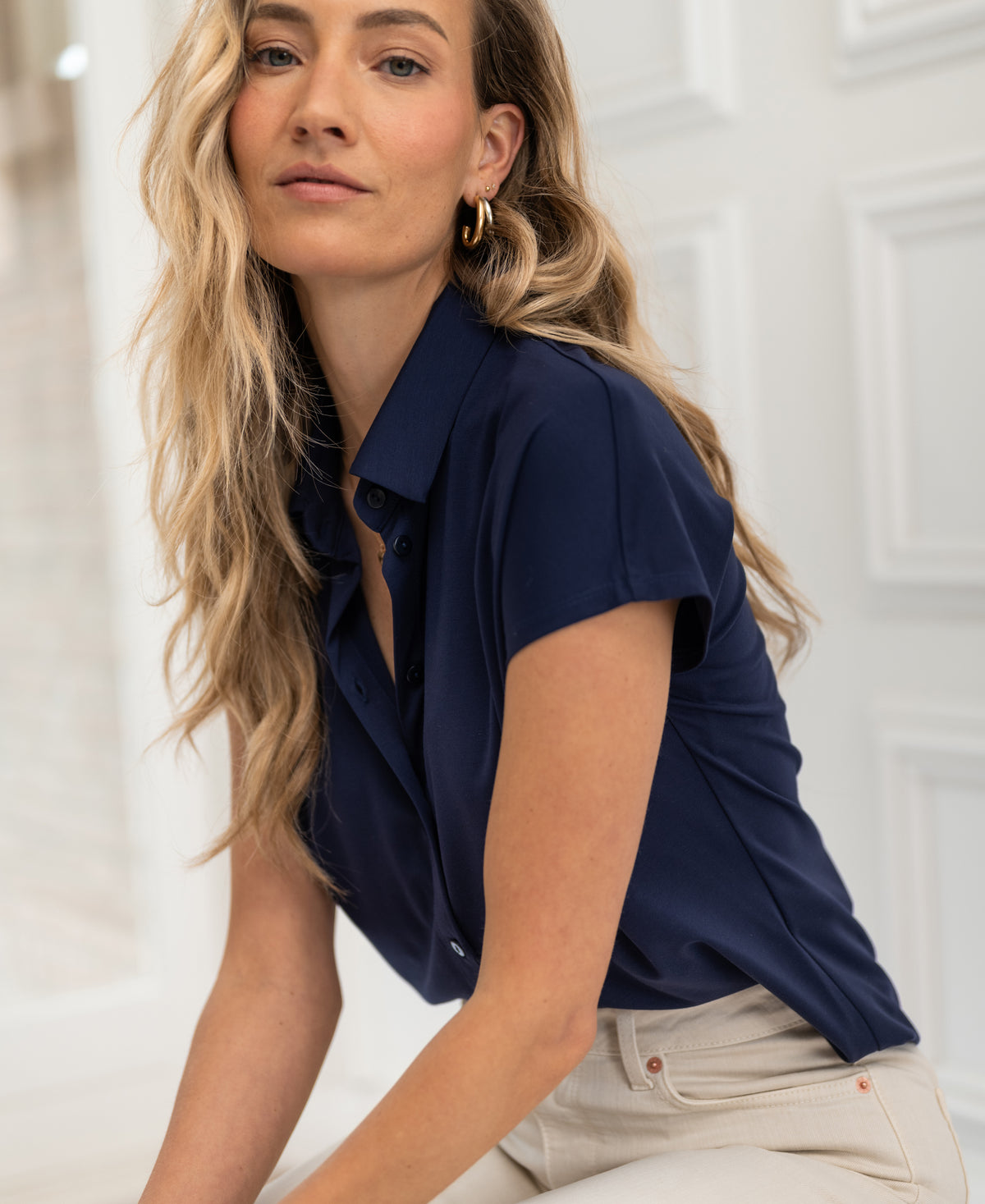 Travelblouse LA DELON Donkerblauw