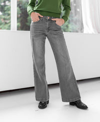 Jeans mit weitem Bein LES DEUX Grau Stonewash
