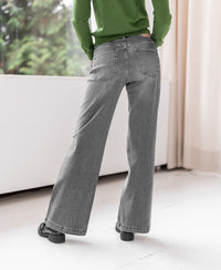 Jeans mit weitem Bein LES DEUX Grau Stonewash