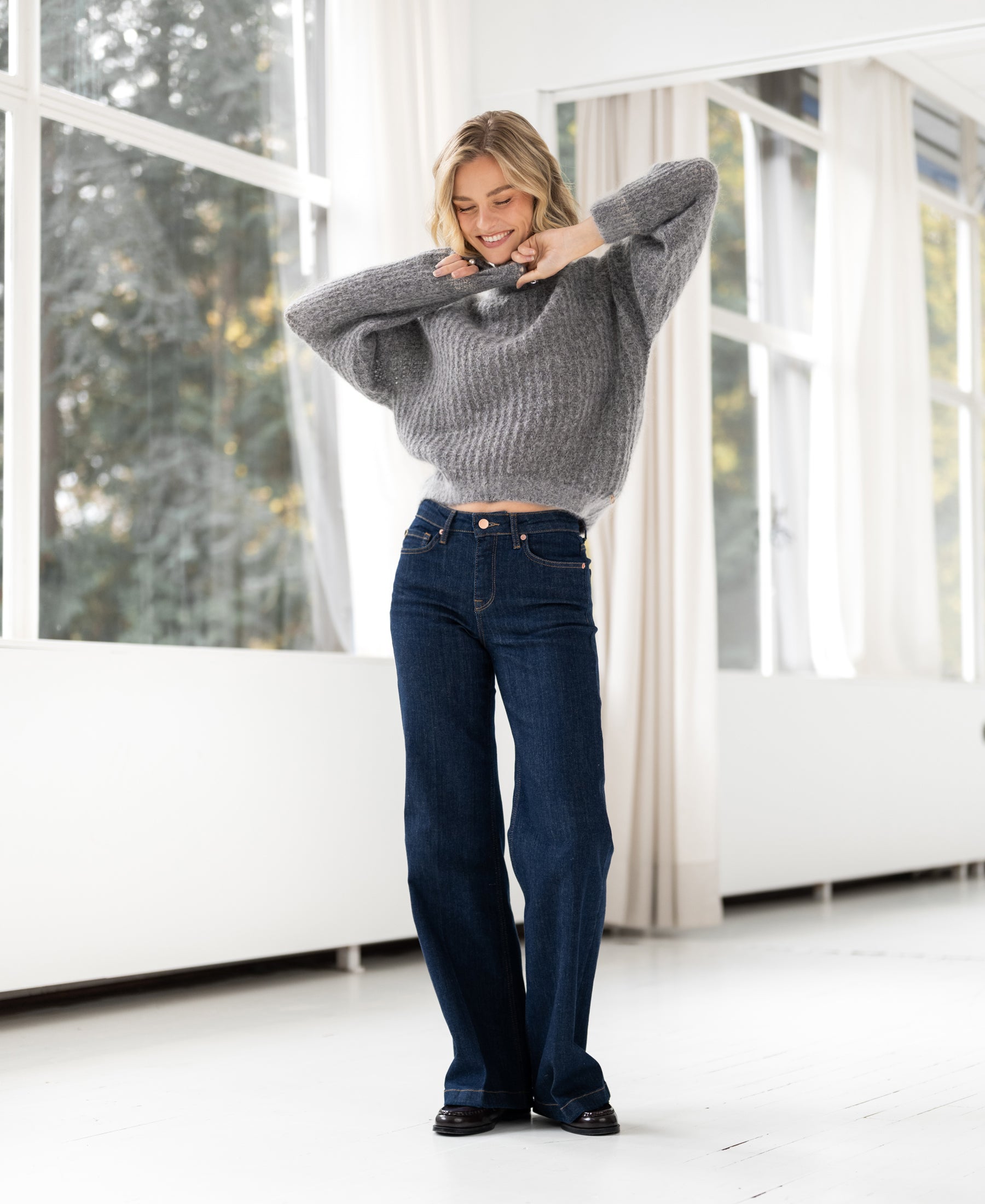 Wide leg jeans LES DEUX Rinsewash