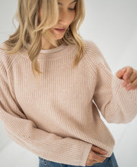 Merino wool sweater LE DIJON Blush